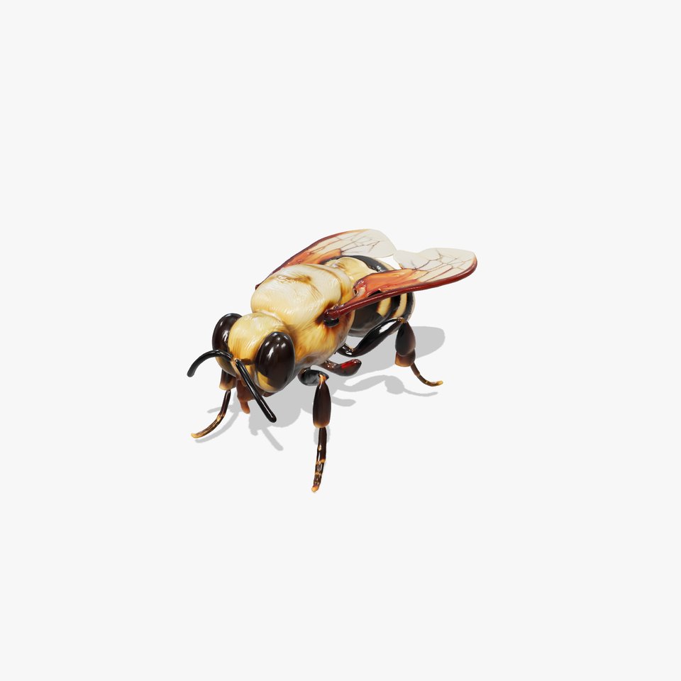 Carpenter Bee Blue-Black Texture Model Pack